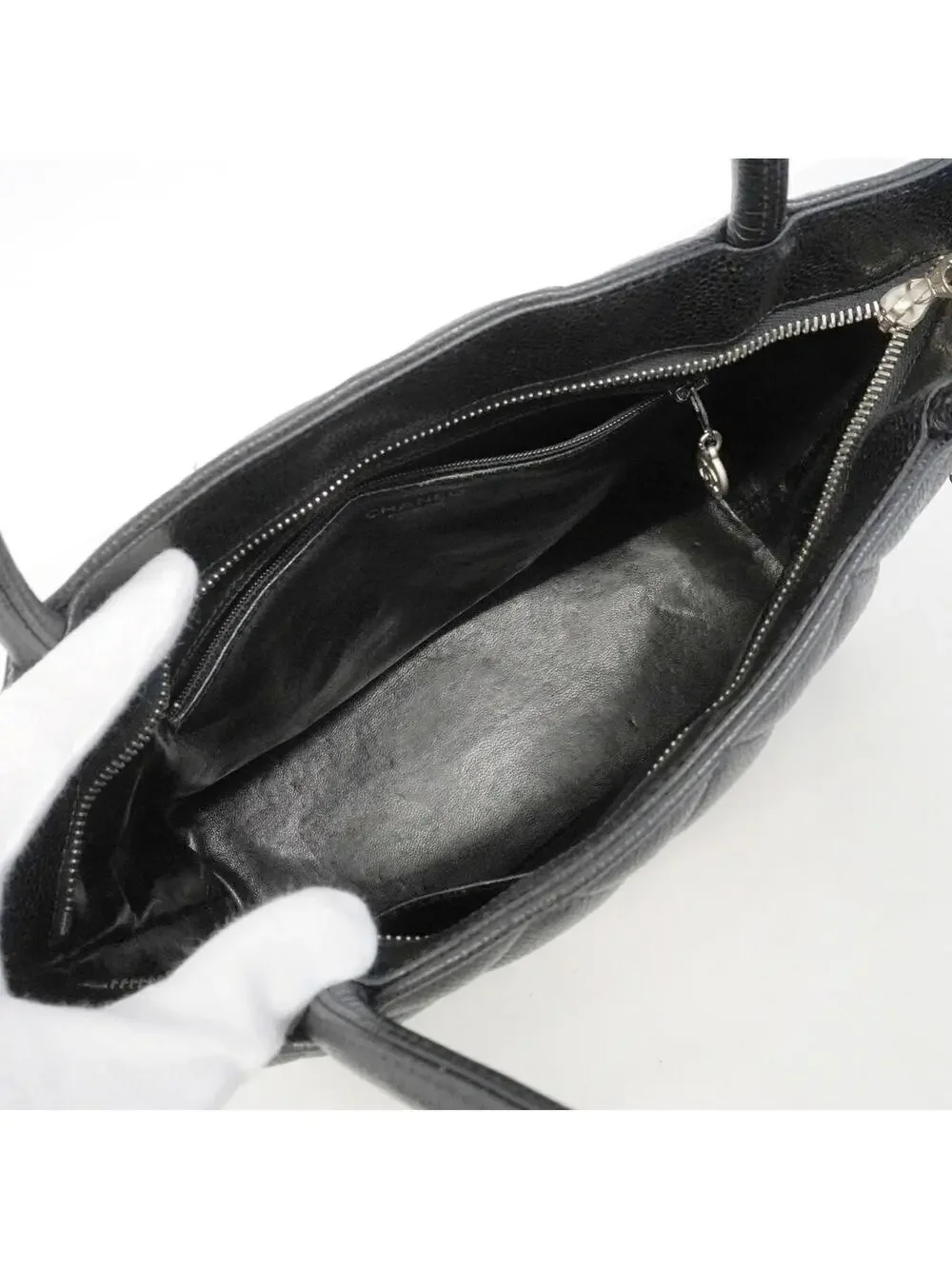 Chanel Medallion Tote Quilted Caviar #342112C19B